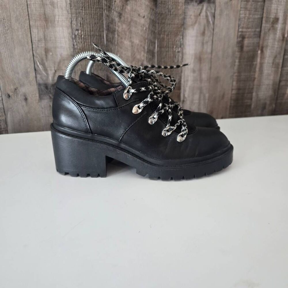 Jellypop Chunky Oxford Platform Shoes Black 8M Goth Steampunk Emo Alternative